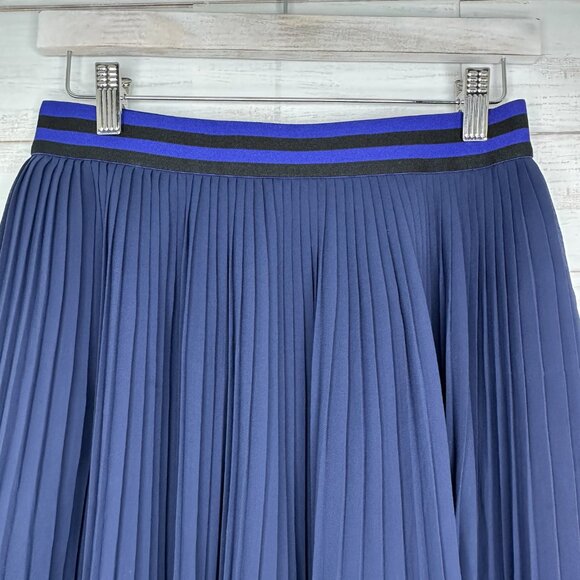 NWOT A New Day Pleated Lined A-Line Full Skirt in Xavier Navy Blue Size Small - Picture 2 of 8